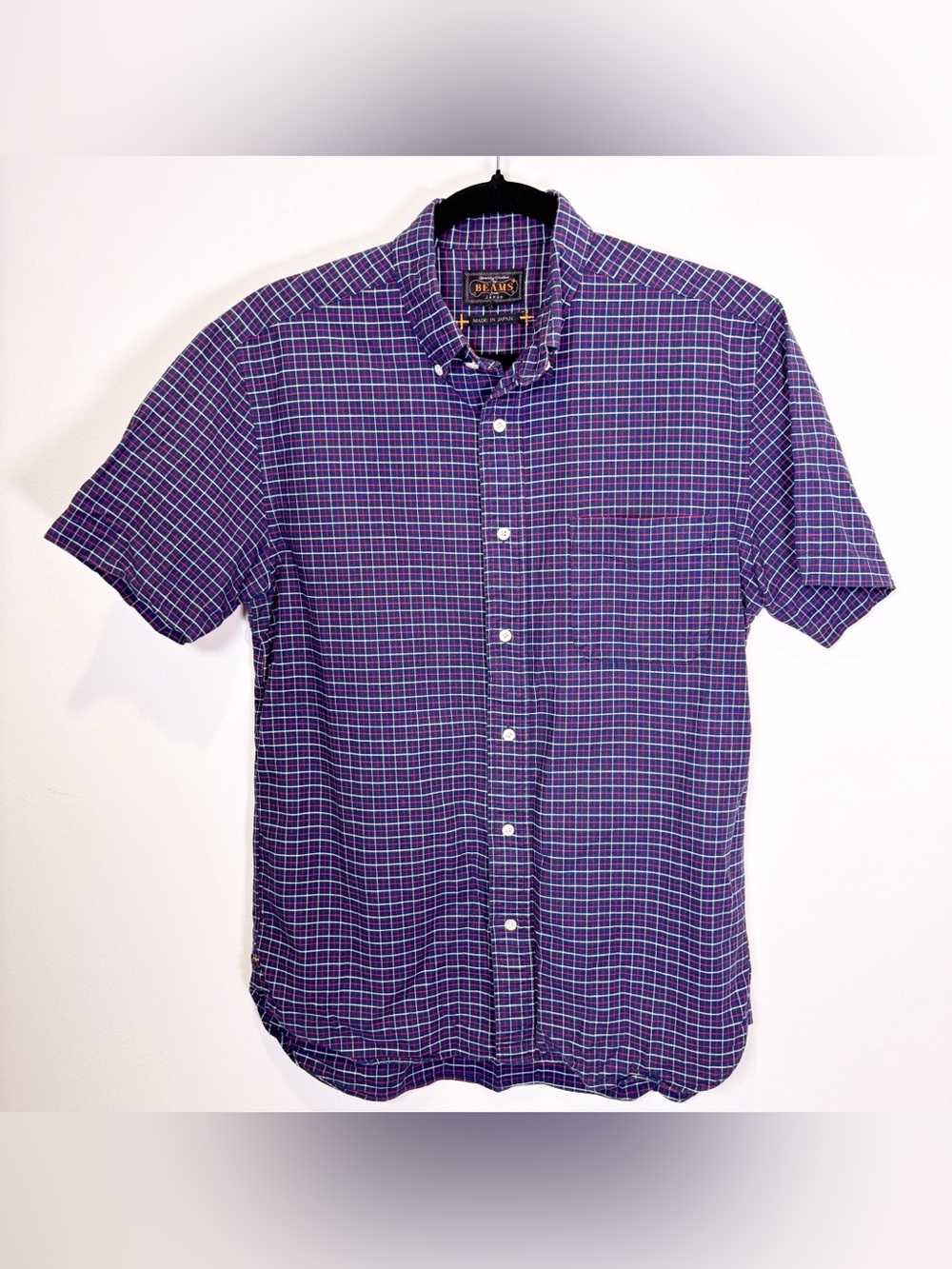 Beams Short Sleeve Button Down Shirt